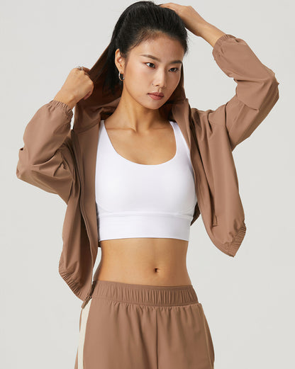 LeRoxy | Hooded Jacket | Stijlvolle Bruine Hoodie voor Dames