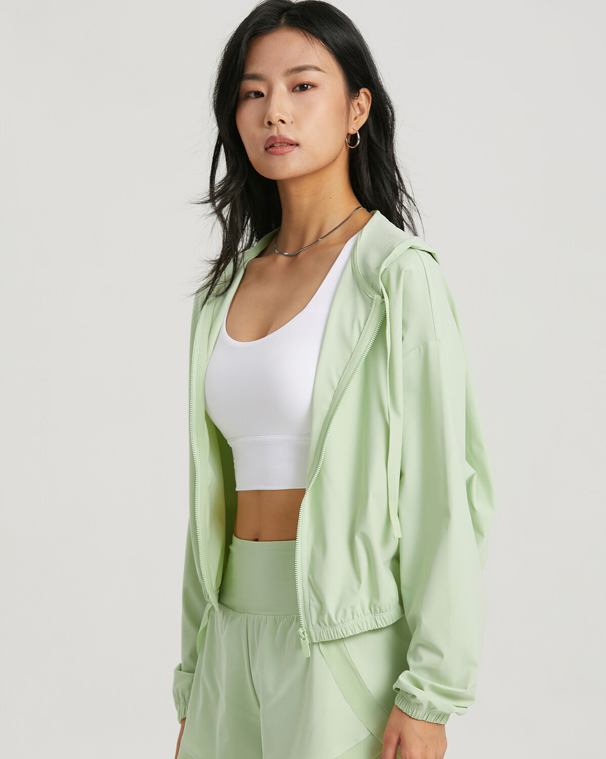LeRoxy | Hoodie Jas in Mint | Stijlvolle en Comfortabele Bovenkleding voor Elk Seizoen