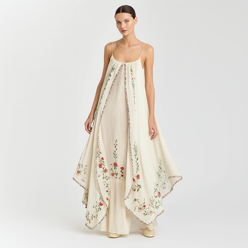 LeRoxy | Stijlvolle Gelaagde Maxi Zomerjurk voor een Elegante Look