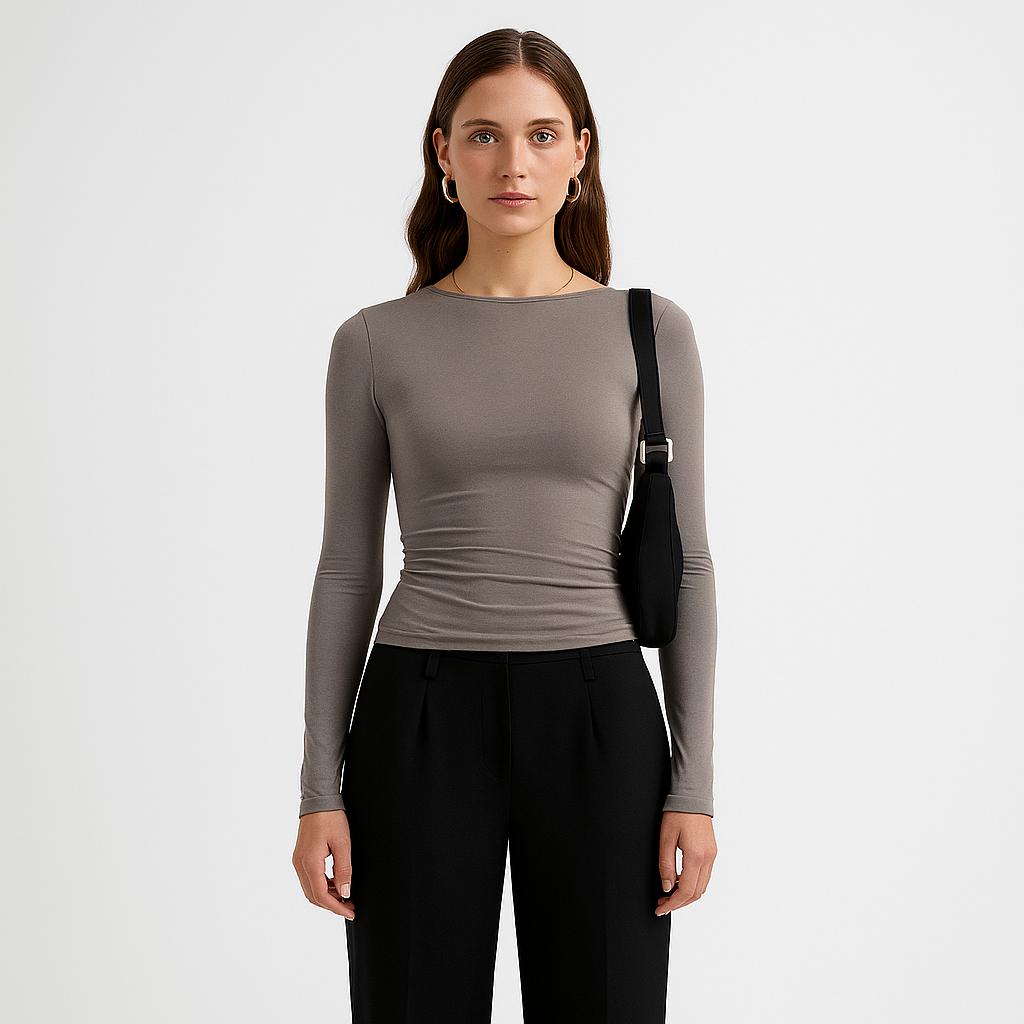 LeRoxy | Minimalistisch Dames T-shirt van Biokatoen | Comfortabel & Stijlvol