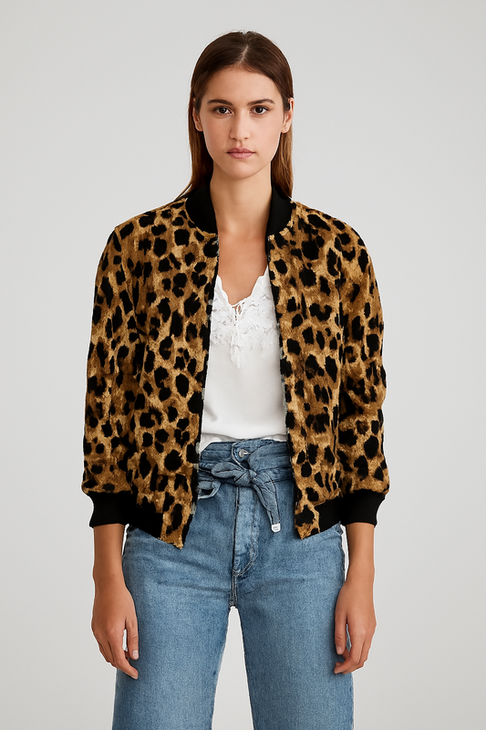 LeRoxy | Dames Bomberjack met Luipaardprint | Modieus en Comfortabel