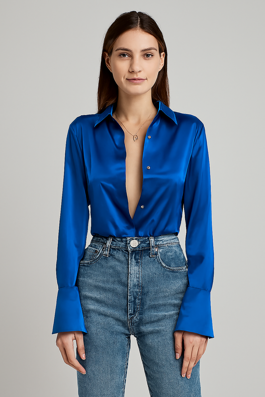 LeRoxy | Wijnandas Satijnen Blouse Voor Dames | Luxe, Elegante Damesblouse