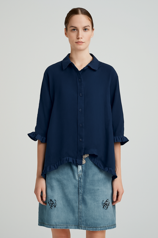 LeRoxy - Stijlvolle Katoenen Dames Top | Elegant & Comfortabel