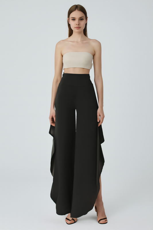 LeRoxy | Dames Set | Wijde Broek met Asymmetrisch Shirt | Comfortabele Twee-Delige Outfit