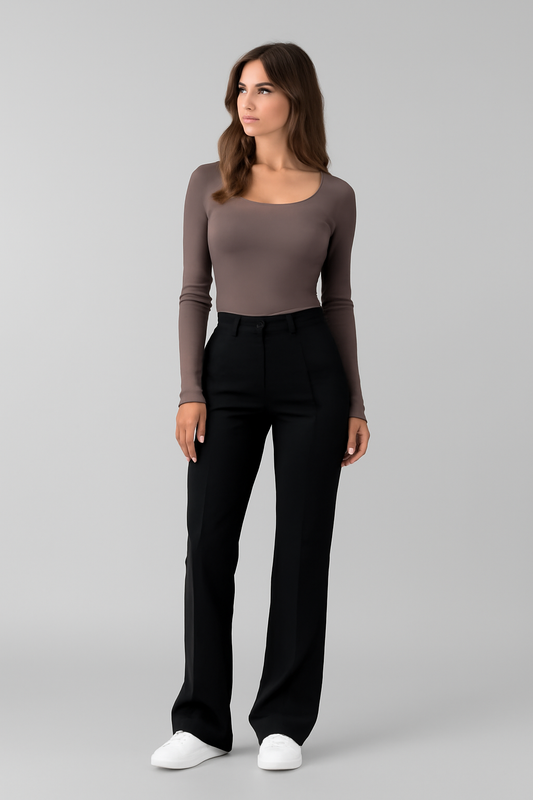 LeRoxy | Beau High-Waist Pantalon Dames met Rechte Pijpen | Comfortabele & Stijlvolle Broek