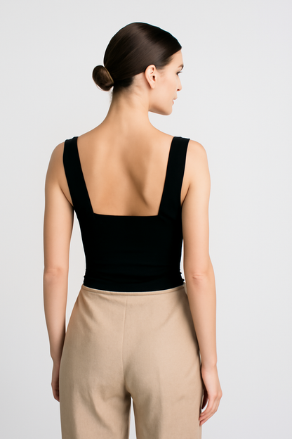 LeRoxy | Stijlvolle Dames Top met V-hals | Getailleerde Mouwloze Top voor Elke Gelegenheid