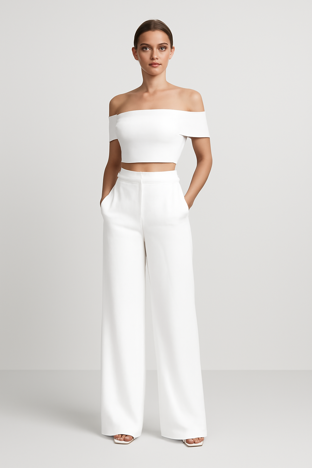 LeRoxy – Stijlvolle Wit-Zwarte Tweedelige Zomerset | Trendy & Comfortabel