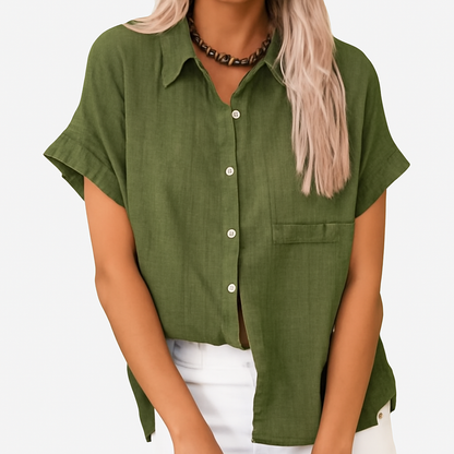LeRoxy | Luchtige Katoen-Linnen Blouse voor Dames | Comfort & Stijl