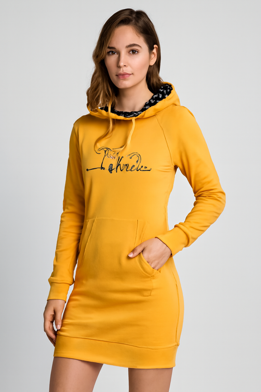 LeRoxy | Winter Hoodie Jurk met Hond Motief | Comfortabele Damestrui