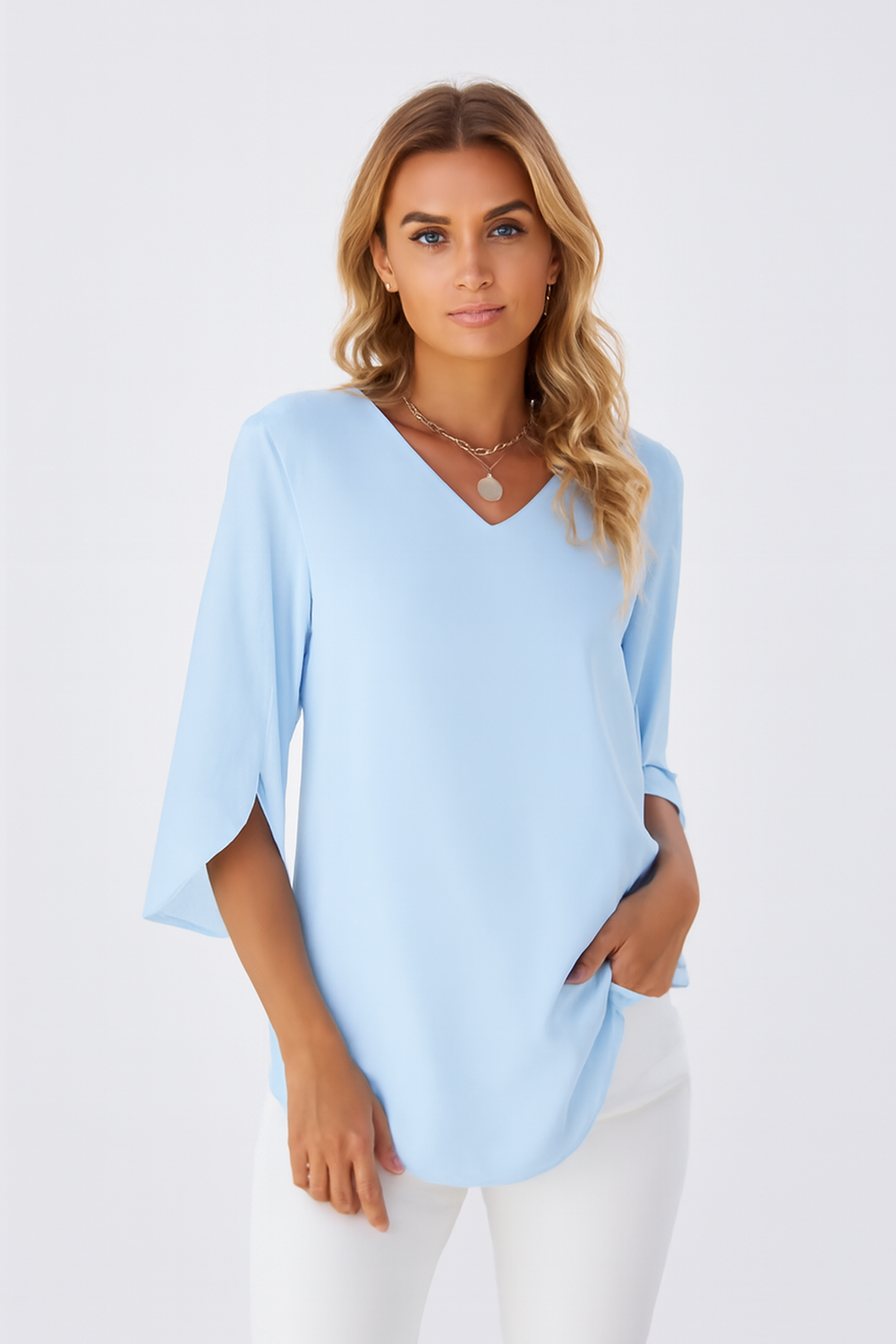 LeRoxy | Elegante V-hals Blouse voor Vrouwen | Stijlvolle en Comfortabele Top