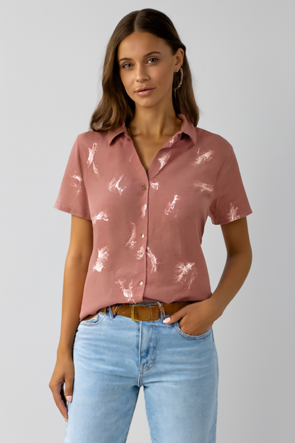 LeRoxy | Relaxed Dames Zomershirt met Korte Mouwen | Comfortabele en Stijlvolle Top voor de Zomer