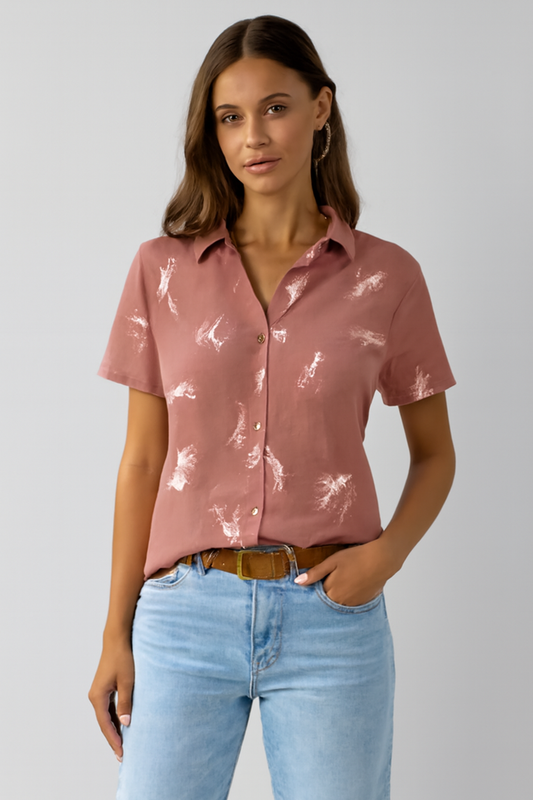 LeRoxy | Relaxed Dames Zomershirt met Korte Mouwen | Comfortabele en Stijlvolle Top voor de Zomer