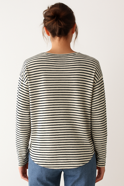 LeRoxy | Dames Longsleeve | Gestreept | Casual Shirt met Lange Mouwen
