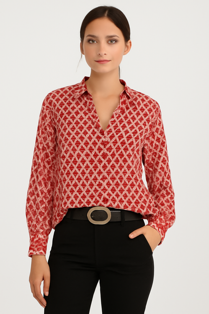 LeRoxy | Blouse Lange Mouwen | Tijdloze Stijl en Comfort voor Elke Gelegenheid