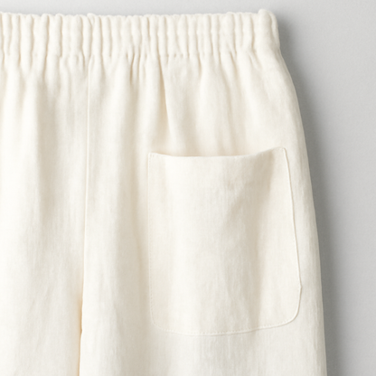 LeRoxy | Witte Linnen Comfort Broek | Ademend, Licht & Stijlvol voor Zomer