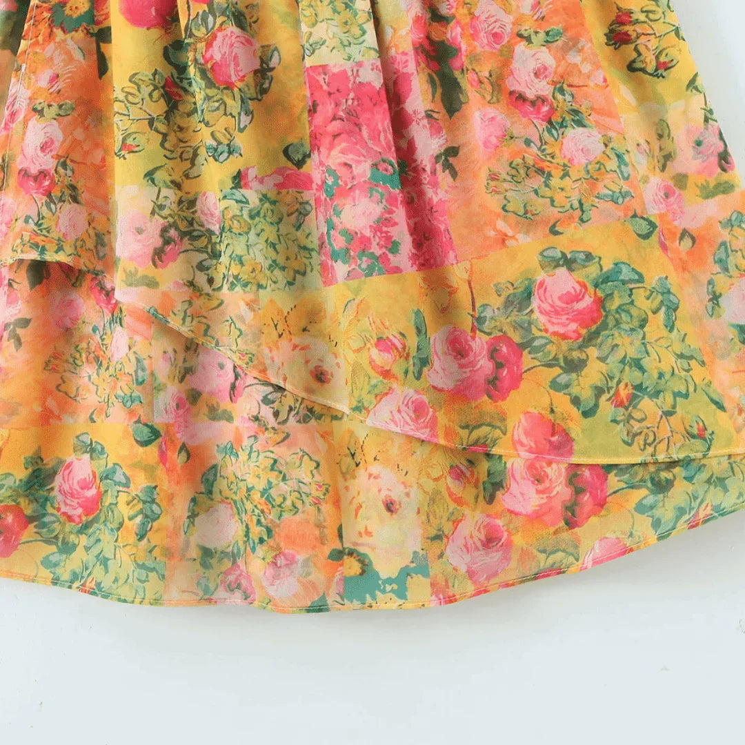 LeRoxy | Jurk met Tiered Rok in Felle Kleuren | Elegante Mode voor Elke Gelegenheid