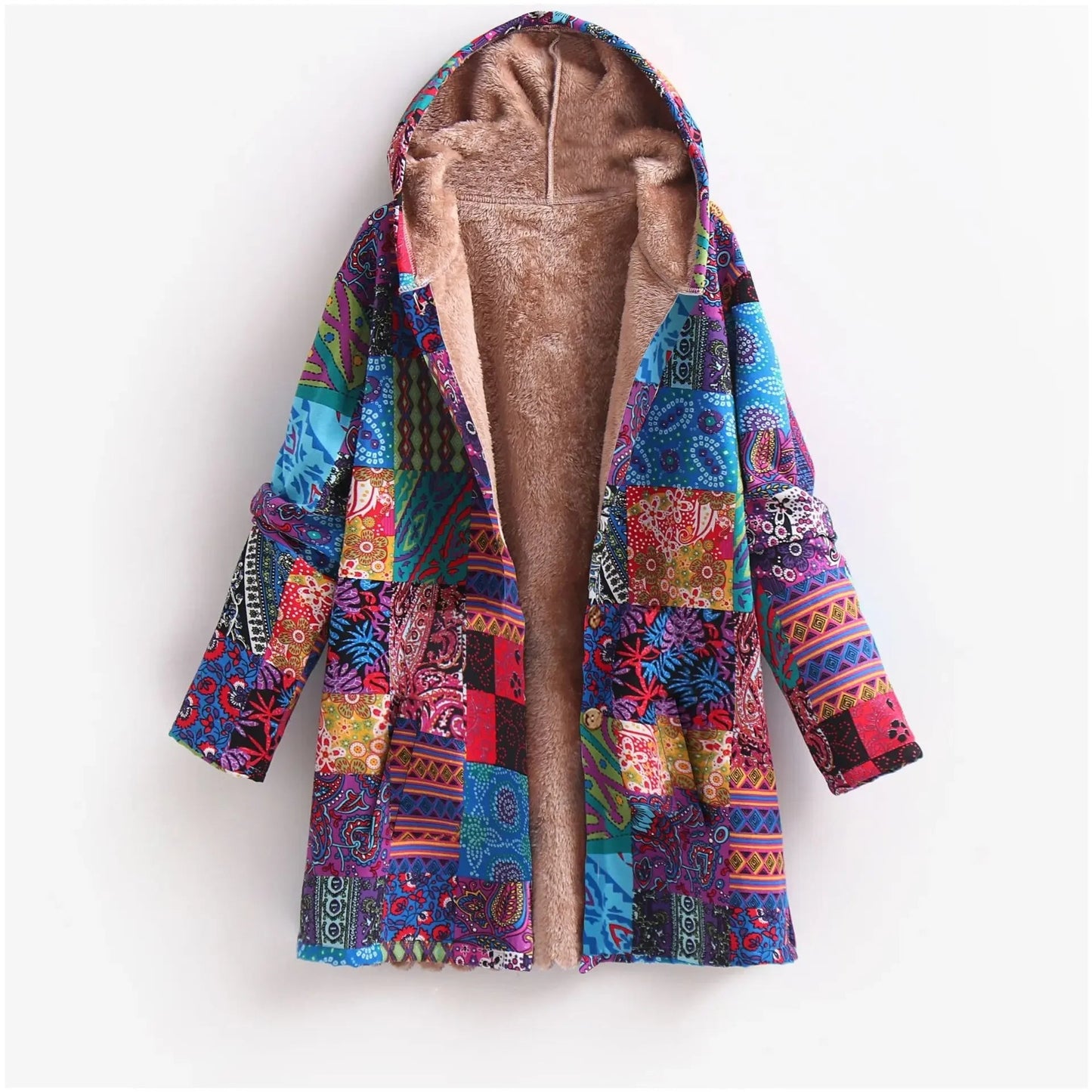 LeRoxy | Christina dames fleecejack met kleurrijke print | warm en comfortabel