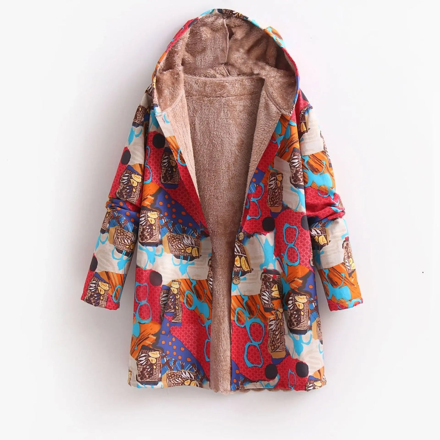 LeRoxy | Christina dames fleecejack met kleurrijke print | warm en comfortabel