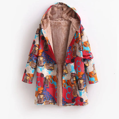 LeRoxy | Christina dames fleecejack met kleurrijke print | warm en comfortabel