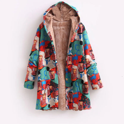 LeRoxy | Christina dames fleecejack met kleurrijke print | warm en comfortabel