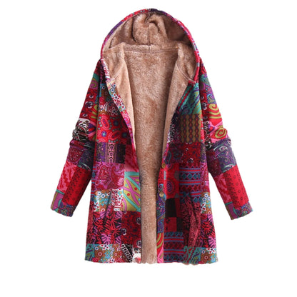 LeRoxy | Christina dames fleecejack met kleurrijke print | warm en comfortabel