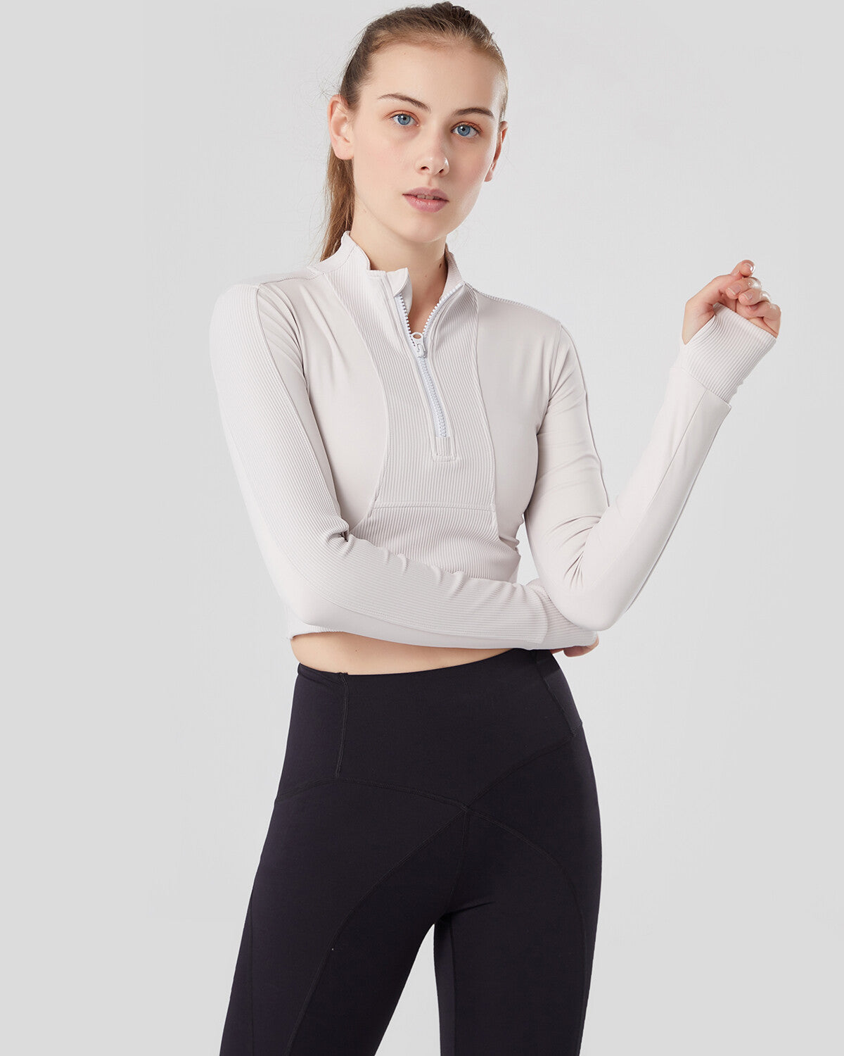 LeRoxy | Sportjack voor Dames | Lichtgewicht Witte Ritssluiting Trainingsjack