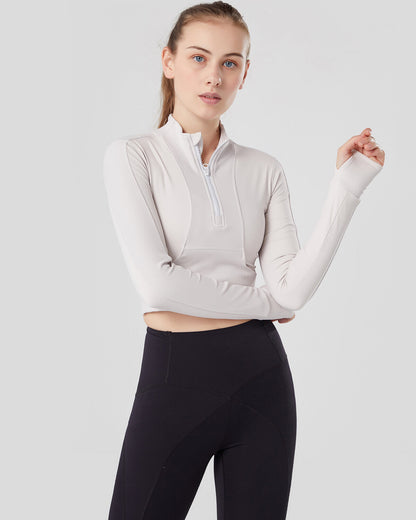 LeRoxy | Sportjack voor Dames | Lichtgewicht Witte Ritssluiting Trainingsjack