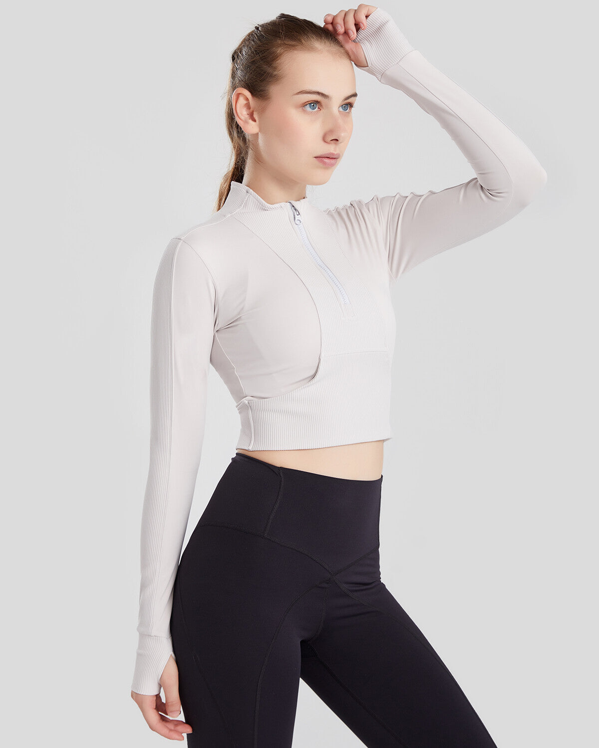 LeRoxy | Sportjack voor Dames | Lichtgewicht Witte Ritssluiting Trainingsjack