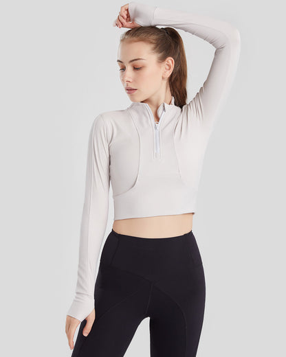 LeRoxy | Sportjack voor Dames | Lichtgewicht Witte Ritssluiting Trainingsjack