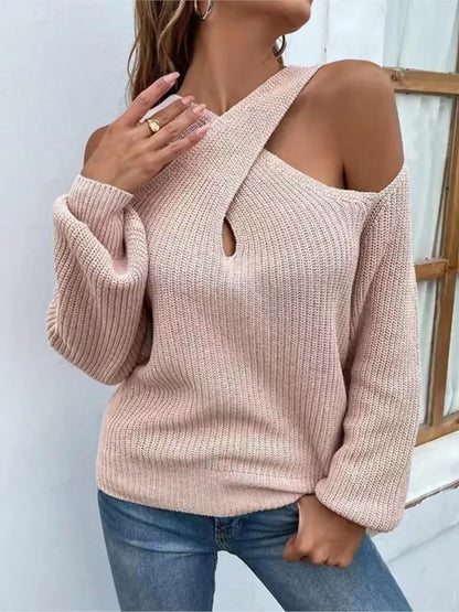 LeRoxy | Dames Effen Trui met Druppelvormige Hals | Comfortabele Casual Top