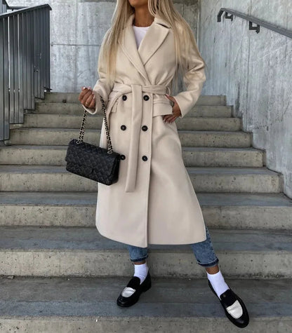LeRoxy | Dames Dubbelzijdige Wollen Jas | Tijdloze Stijl & Warme Winterjas