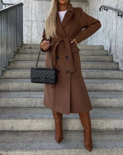 LeRoxy | Dames Dubbelzijdige Wollen Jas | Tijdloze Stijl & Warme Winterjas