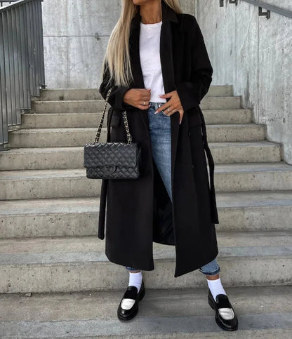 LeRoxy | Dames Dubbelzijdige Wollen Jas | Tijdloze Stijl & Warme Winterjas