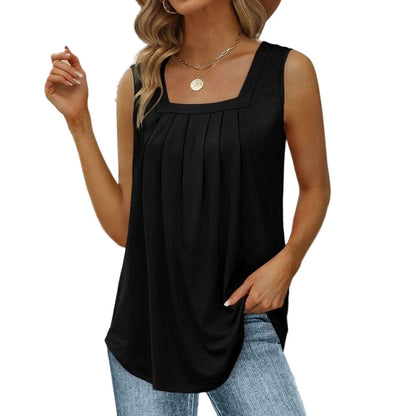 LeRoxy | Dames Mouwloze Top met Vierkante Halslijn | Comfortabele Zomer Top