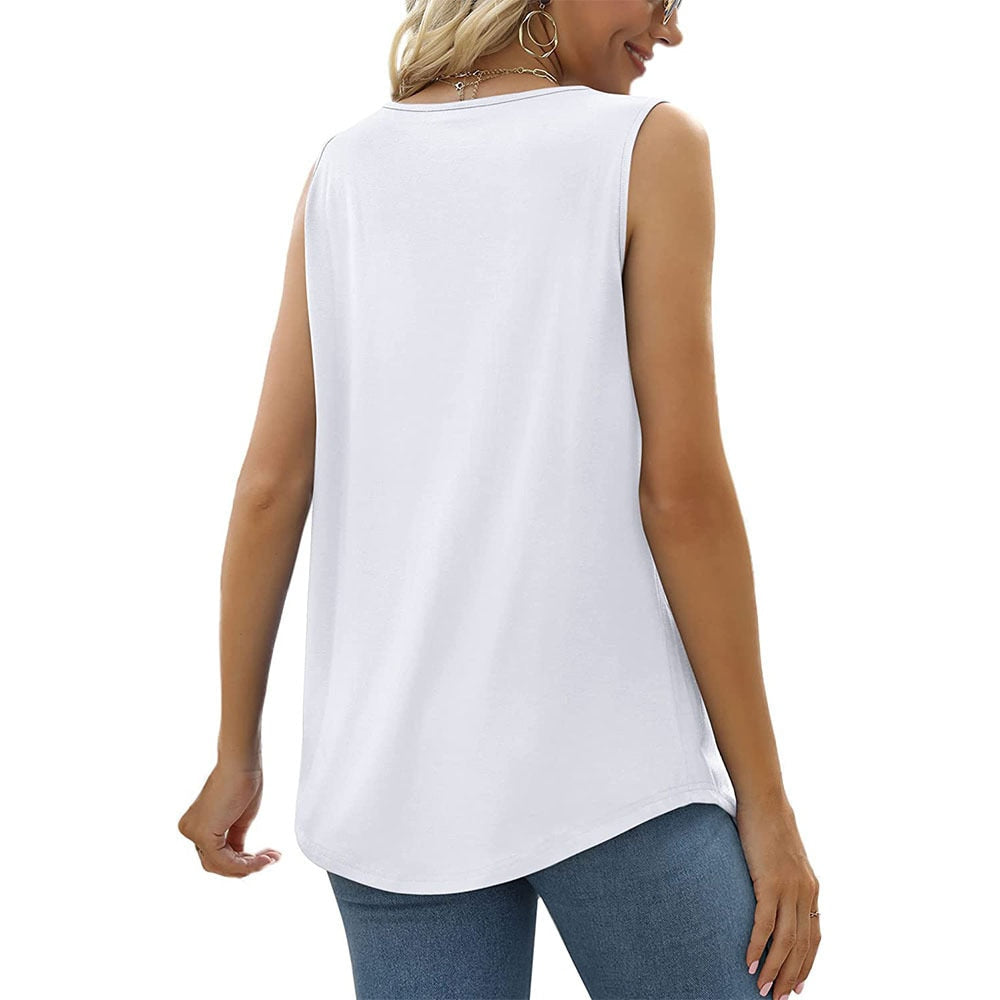 LeRoxy | Dames Mouwloze Top met Vierkante Halslijn | Comfortabele Zomer Top