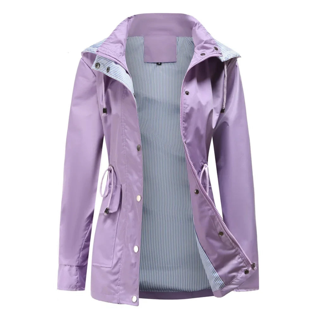 LeRoxy | Dames trenchcoat | Lange waterdichte jas met afneembare capuchon