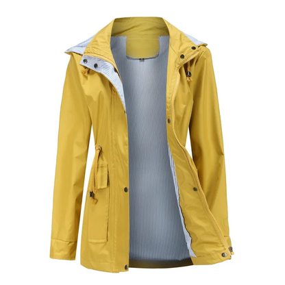 LeRoxy | Dames trenchcoat | Lange waterdichte jas met afneembare capuchon