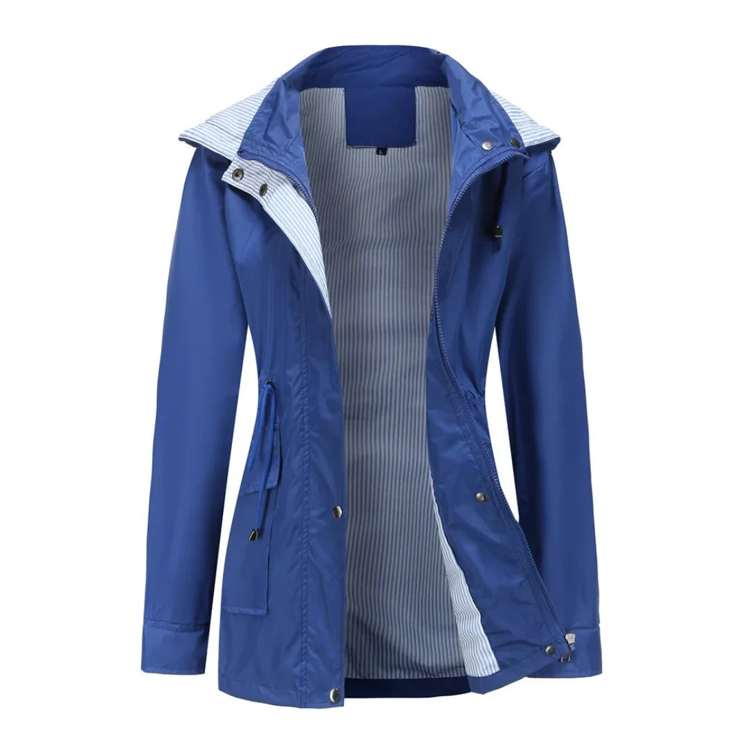 LeRoxy | Dames trenchcoat | Lange waterdichte jas met afneembare capuchon