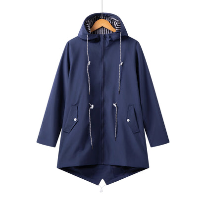 LeRoxy | Dames trenchcoat lang model | Waterdicht met capuchon