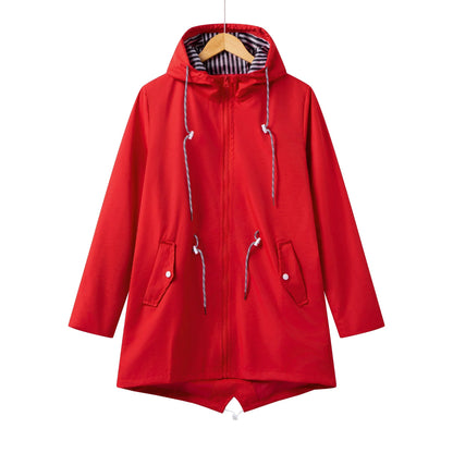 LeRoxy | Dames trenchcoat lang model | Waterdicht met capuchon