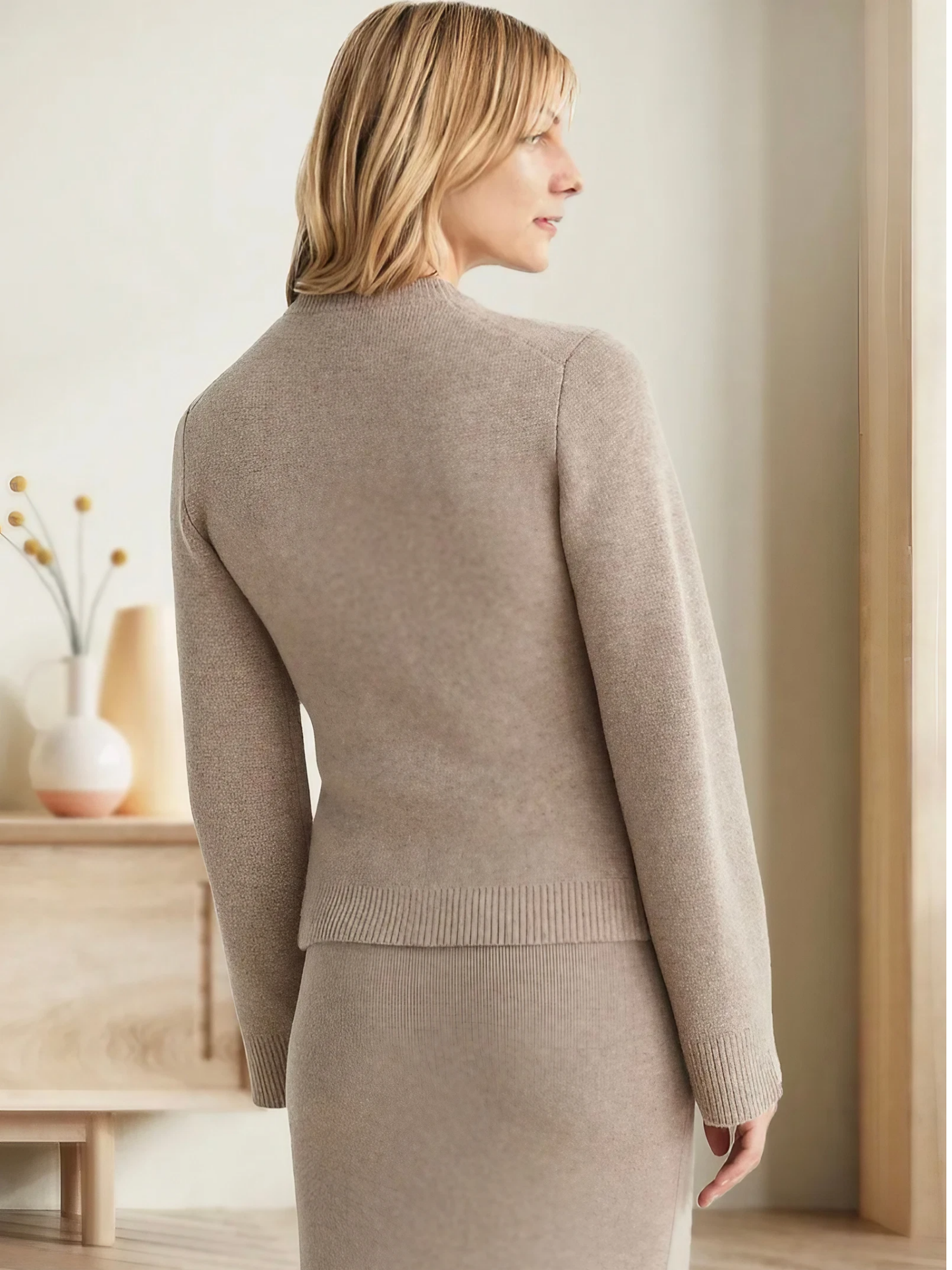 LeRoxy | Dames cardigan met uitlopende mouwen | Heuplengte vest