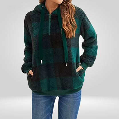 LeRoxy | Klassieke Hoodie met Halve Rits | Dames Sweatshirt Comfortabel & Stijlvol