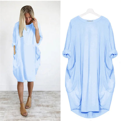 LeRoxy | Casual Losse Zakjurk met Lange Mouwen | Comfortabele & Stijlvolle Damesjurk