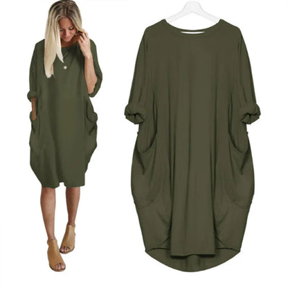 LeRoxy | Casual Losse Zakjurk met Lange Mouwen | Comfortabele & Stijlvolle Damesjurk