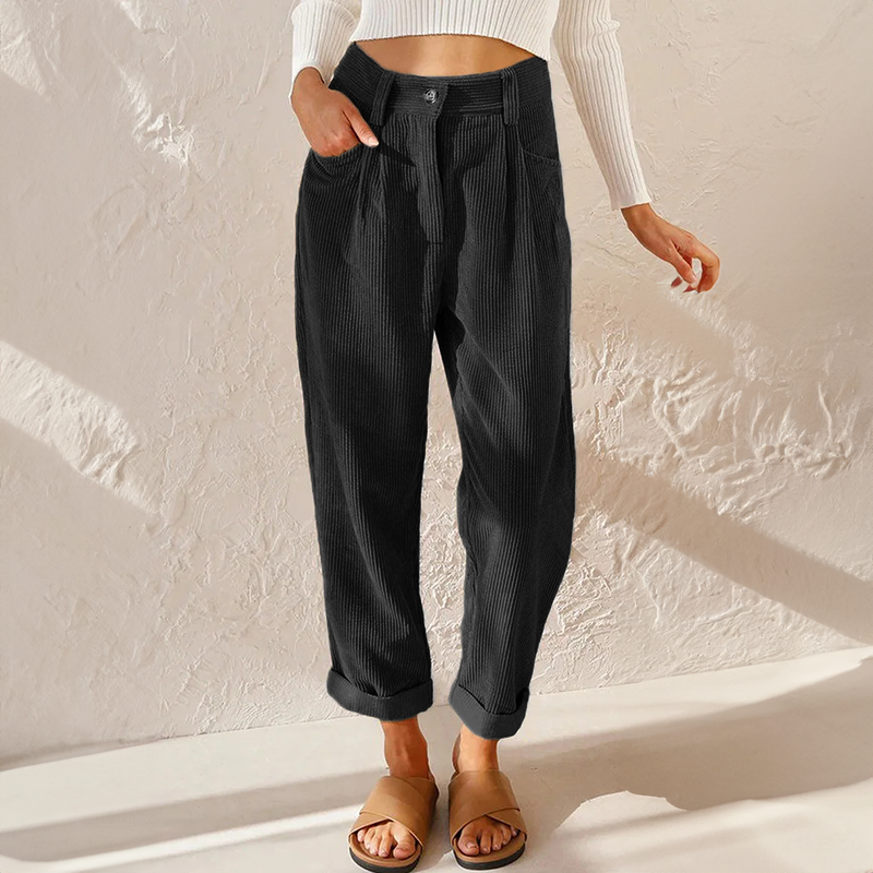 LeRoxy | Casual Corduroy Broek voor Dames | Comfortabele en Modieuze Damesbroek