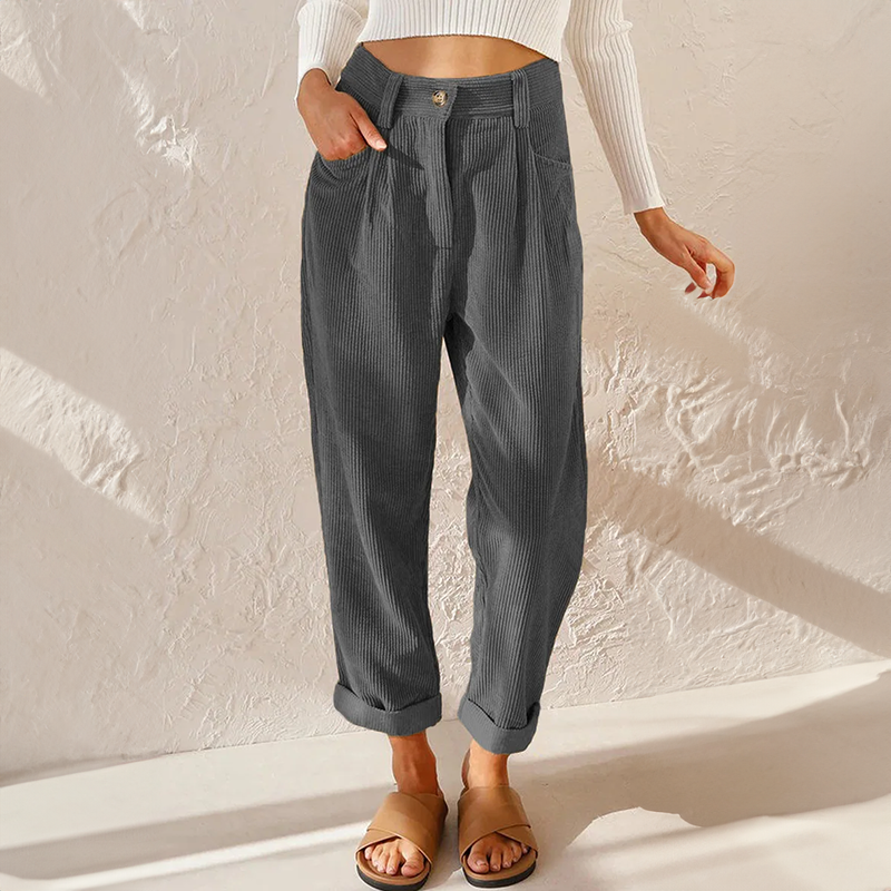 LeRoxy | Casual Corduroy Broek voor Dames | Comfortabele en Modieuze Damesbroek
