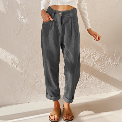 LeRoxy | Casual Corduroy Broek voor Dames | Comfortabele en Modieuze Damesbroek