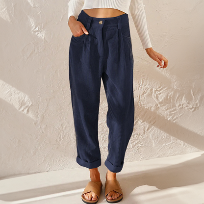 LeRoxy | Casual Corduroy Broek voor Dames | Comfortabele en Modieuze Damesbroek