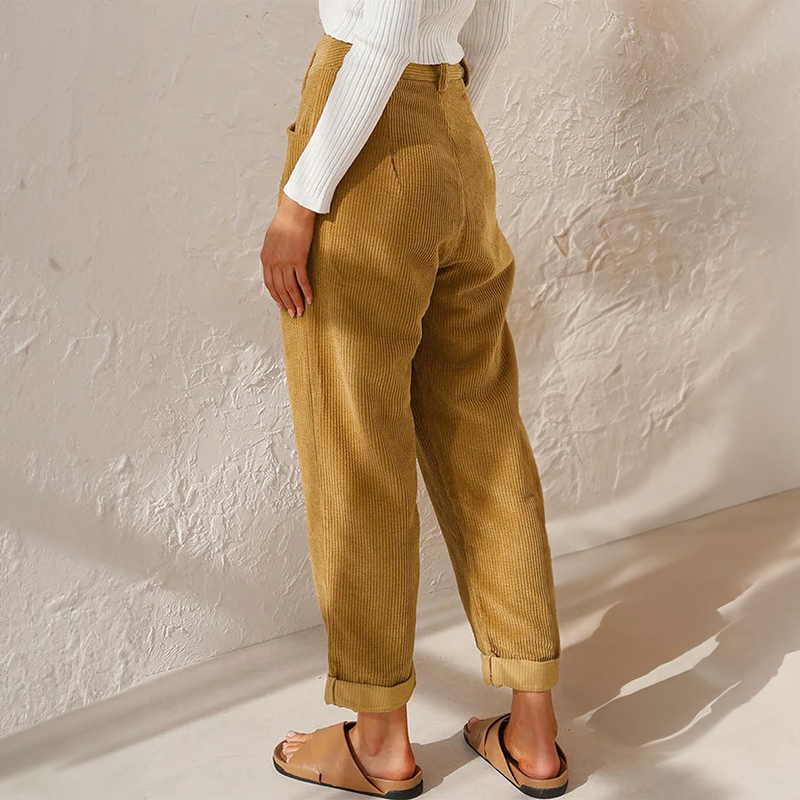 LeRoxy | Casual Corduroy Broek voor Dames | Comfortabele en Modieuze Damesbroek