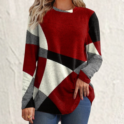 LeRoxy | Dames Kleurblok Trui | Stijlvolle Sweater voor Vrouwen